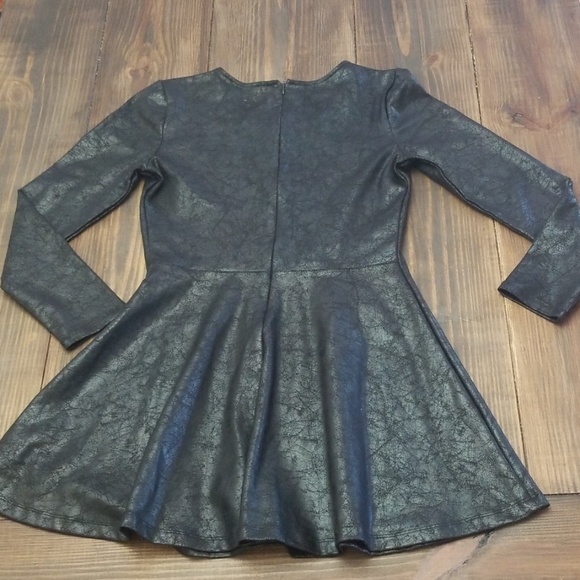Nasty Gal Faux Leather Long Sleeve Skater Dress Medium - Picture 8 of 8